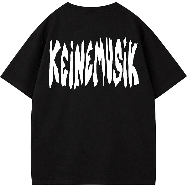 CAMISETA OVERSIZED KEINE MUSIK PRETA
