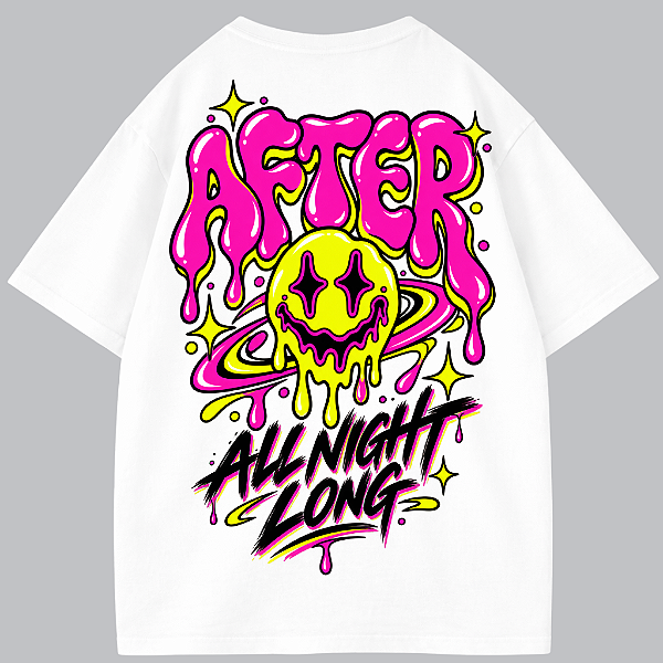 CAMISETA OVERSIZED AFTER SMILE ALL NIGHT LONG