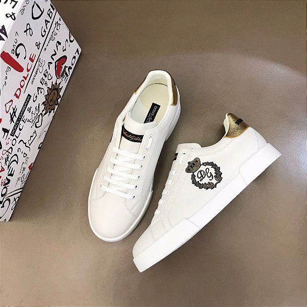 Tênis Dolce & Gabbana "White&Gold"