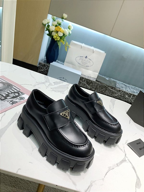 Mocassim Prada Monolith Platform "Black"