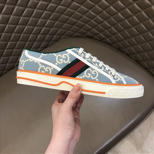 Tênis Gucci 1977 "Light-Blue/GG canvas"