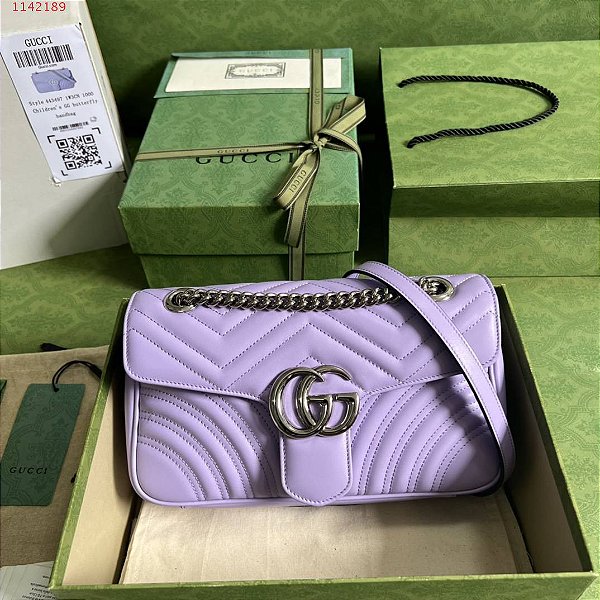 Bolsa Gucci GG Marmont Pequena "Lilac"
