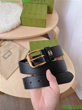 Cinto Gucci Interlocking "Black/Gold" (PRONTA ENTREGA)