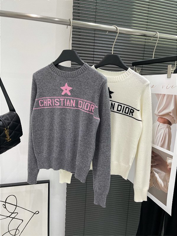 Suéter Dior Tricô  "Gray/Pink"