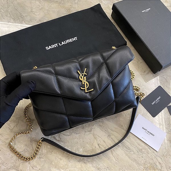 Bolsa YSL Puffer "Black/Gold"