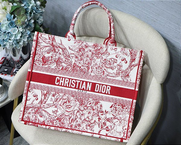 Bolsa Dior Book Tote "Roses"