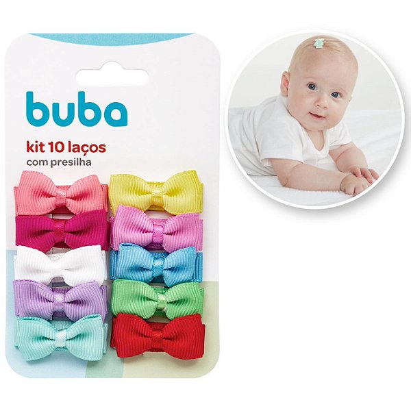 Kit 10 Laços Lacinhos Para Bebê Menina Com Presilha Fofinhos