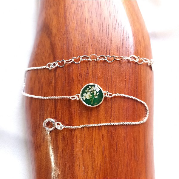 Pulseira - Flor de cenoura - prata