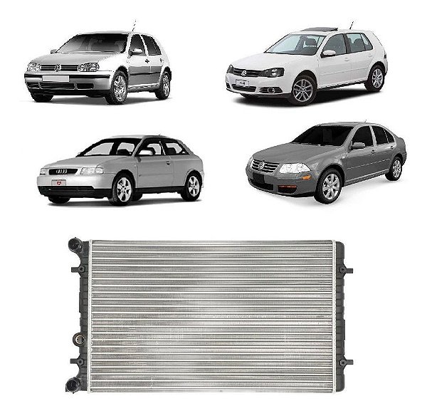 Radiador Golf / Bora / Audi A3 1.6 1.8 2.0 1998-2013