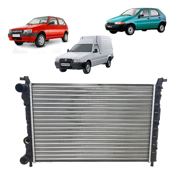 Radiador Palio C/s Ar 1996 À 2000 Uno Fire Com Ar 2001-2009