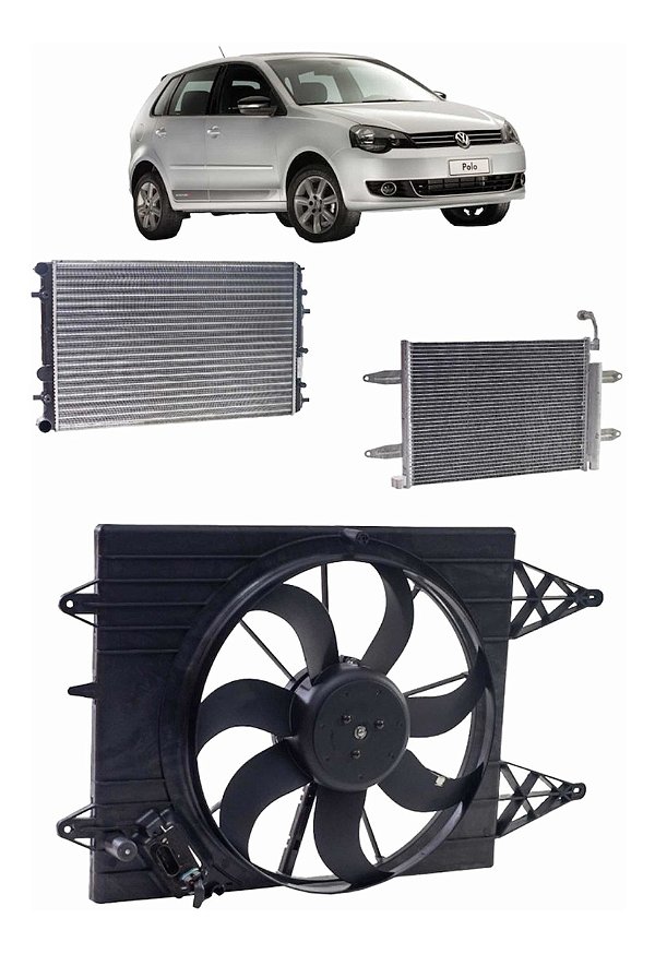 Kit Radiador Polo Com Ar 2011-2013