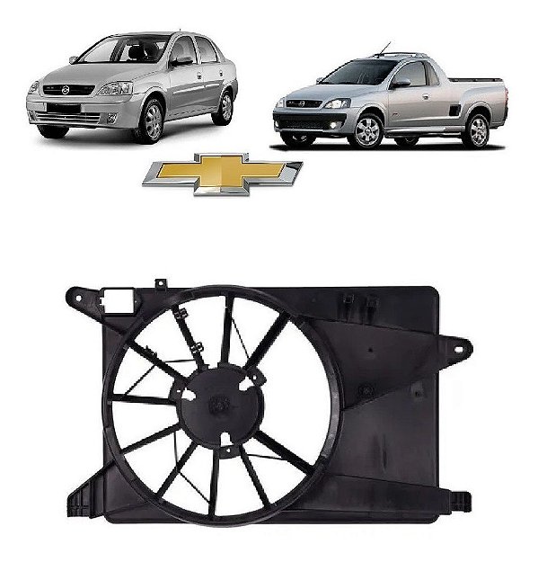 Defletor Ventoinha Do Radiador Chevrolet Corsa/montana Com A