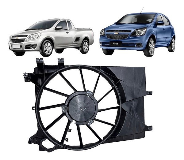 Defletor Radiador Montana / Agile 1.4 Com Ar 2009-2017