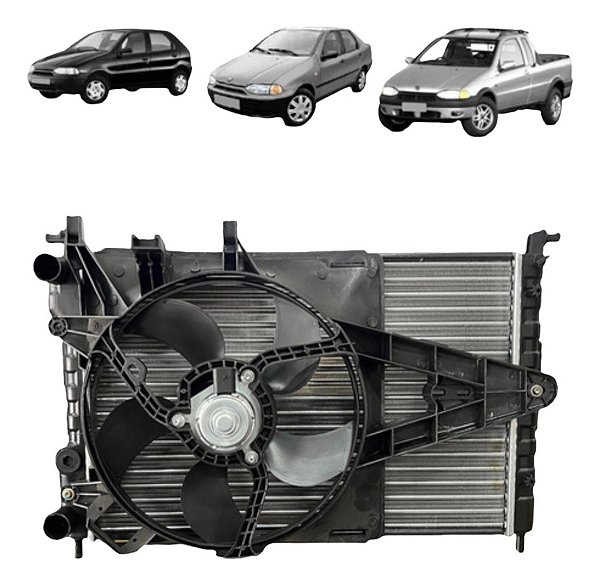 Kit Radiador Palio Strada Siena 1.3 1.5 1.6 Sem Ar Completo