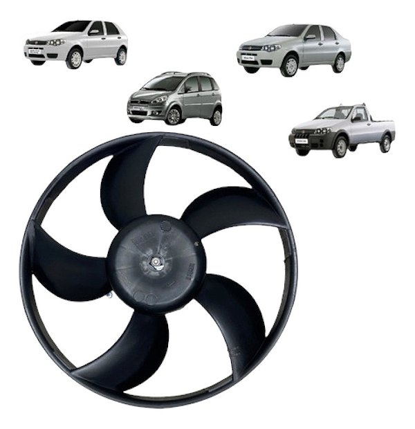 Ventoinha Palio Uno Mobi 4cc Fiorino 2011-2021 S/ar Valeo