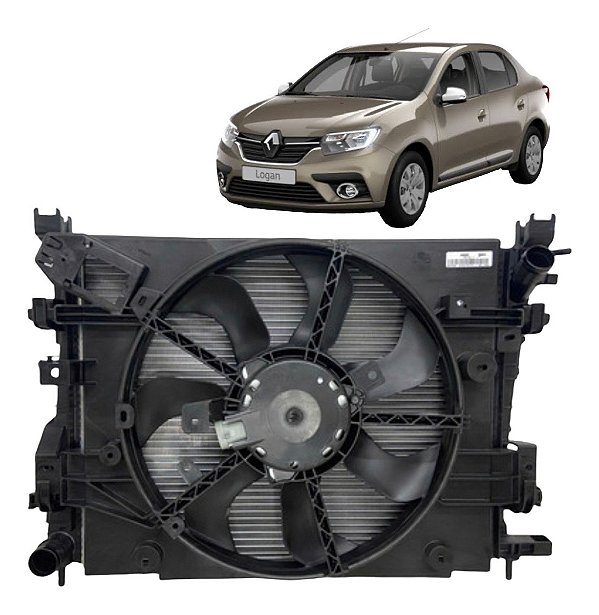 Kit Radiador Renault Logan 2014 A 2018 Manual E Automático