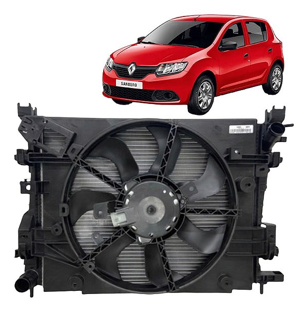 Kit Radiador Renault Sandero 2014 A 2018 Manual E Automático