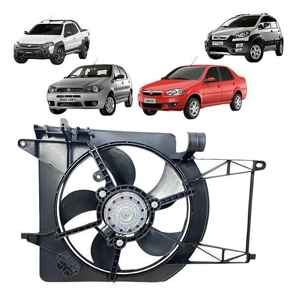 Ventoinha Radiador Palio Siena Strada Ideia 1.8 Com Ar