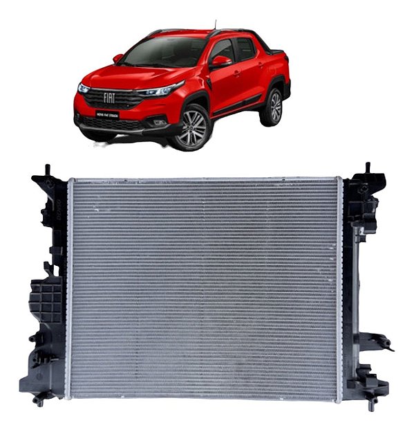 Kit Radiador E Condensador Fiat Nova Strada 2020 À 2021