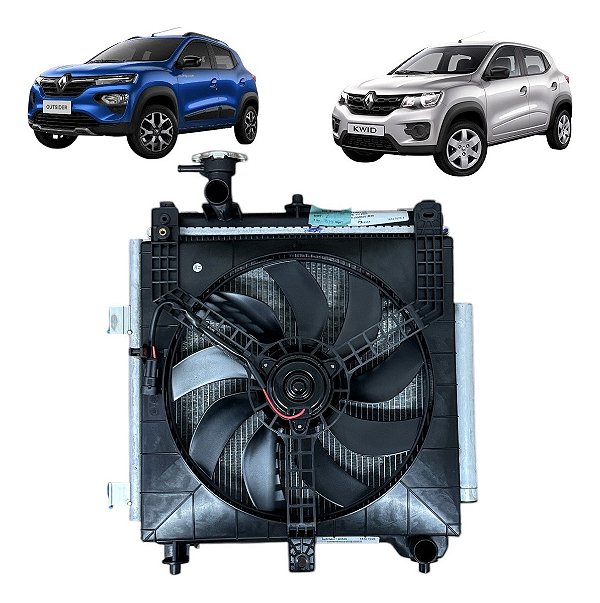 Kit Radiador Condensador Ventoinha  Renault Kwid 1.0 3cc