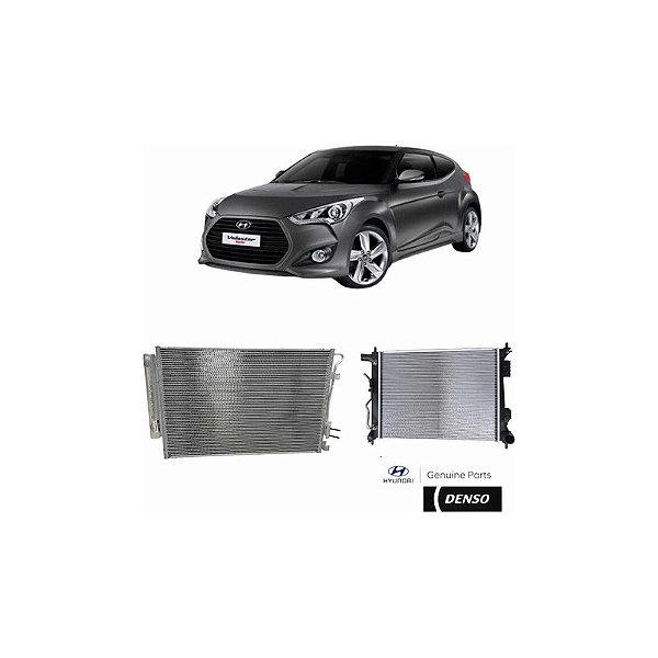 Radiador Automático Condensador  Veloster 1.6 Original