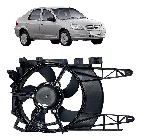 Ventoinha Radiador  Prisma Com Ar  2007 À 2016