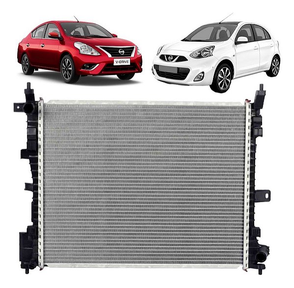 Radiador Nissan Versa, March 1.0 1.6 2015 2016 2017 2018