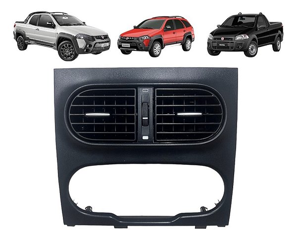 Difusor Ar Preto Painel Central Moldura Original Strada 2018