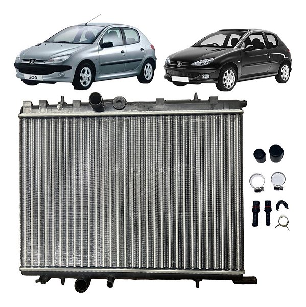 Radiador Peugeot 206 207 1.0 1.4 1.6 Com Ar Condicionado