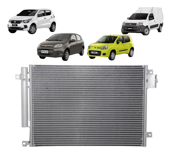 Condensador Palio/ Uno/ Mobi 4cc/ Fiorino 2011 À 2021 Valeo