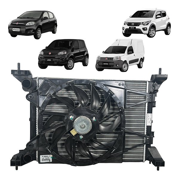 Kit Radiador Ventoinha Palio/ Uno/ Mobi Fiorino 2011 À 2021
