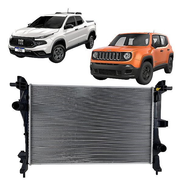 Radiador De Água - Jeep Renegade / Fiat Toro 1.8 16v Flex