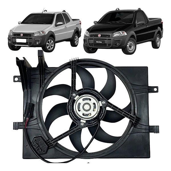 Gmv Ventoinha E Defletor Fiat Strada 1.0/1.4 2016 A 2019 Man