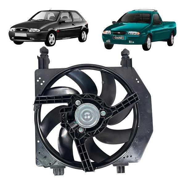 Ventoinha E Defletor Fiesta Courier 1.0 1.3 1996 / 1998 C/ar