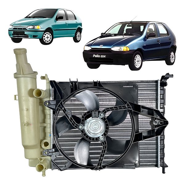 Kit Radiador Palio 1.0 Com Reservatório Sem Ar 1996/1999