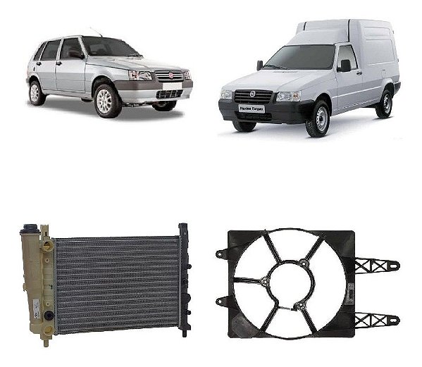 Kit Radiador E Defletor Fiat Uno Fire Sem Ar (modelo Valeo)