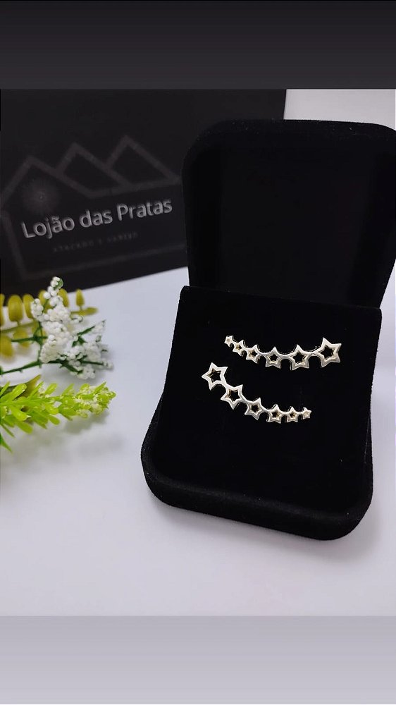 *Brinco cuff 6 estrelas em prata 925*