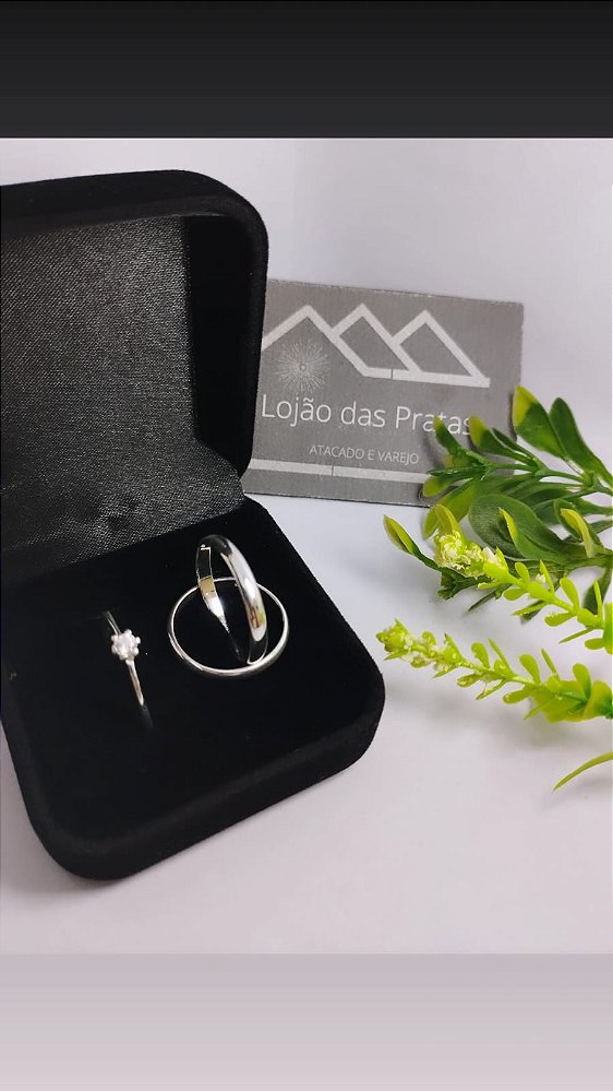 *Aliança 0,3mm lisa em prata 925*
