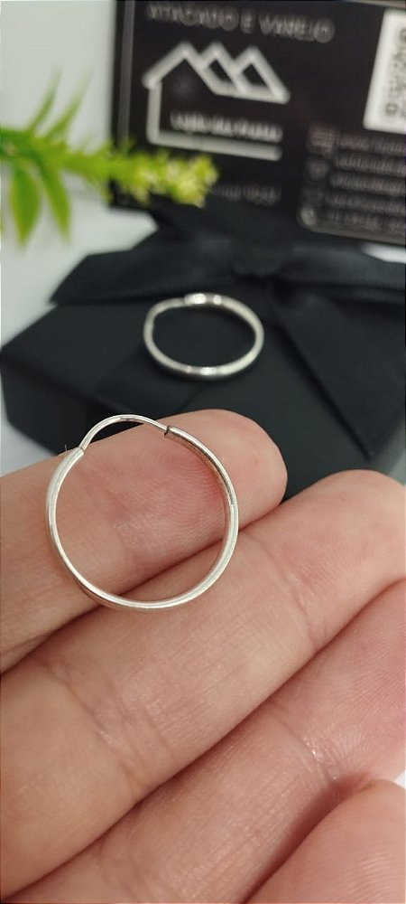 *Brinco argola fio redondo 2,0 cm em prata 925*