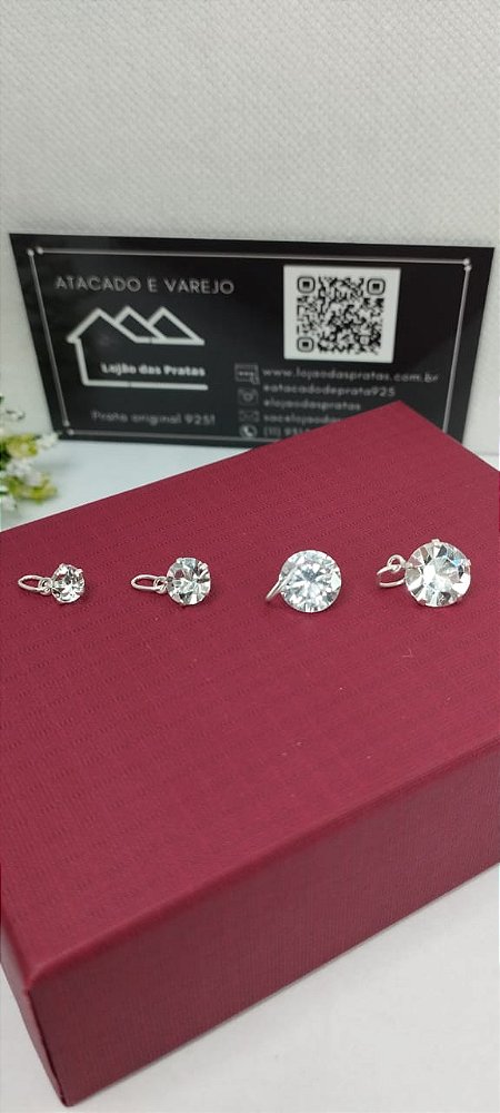 *Pingente Ponto de Luz 0,5mm /0,6mm/ 0,8mm /0,9mm em Prata 925*