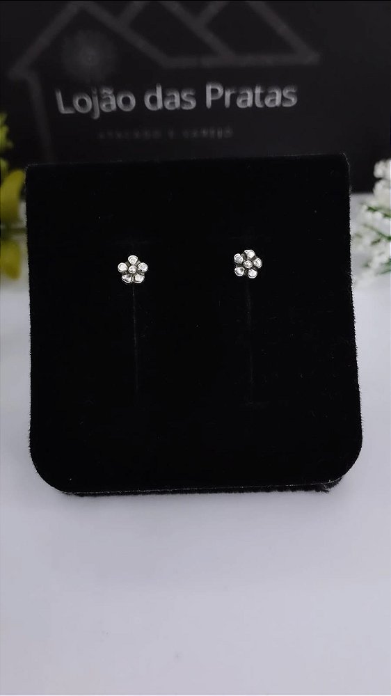 *Brinco Flor em Prata 925*