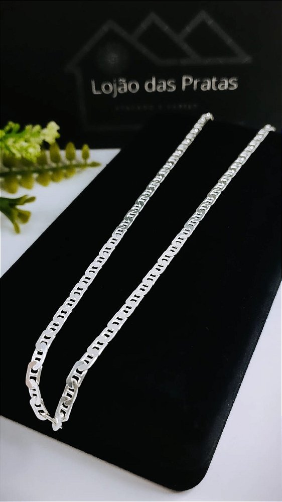*Corrente masculina Gucci 0,3mm x 60cm ou 70cm em prata 925*