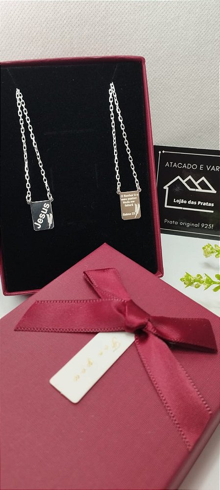 *Escapulário SALMO 23 - 70cm em prata 925*