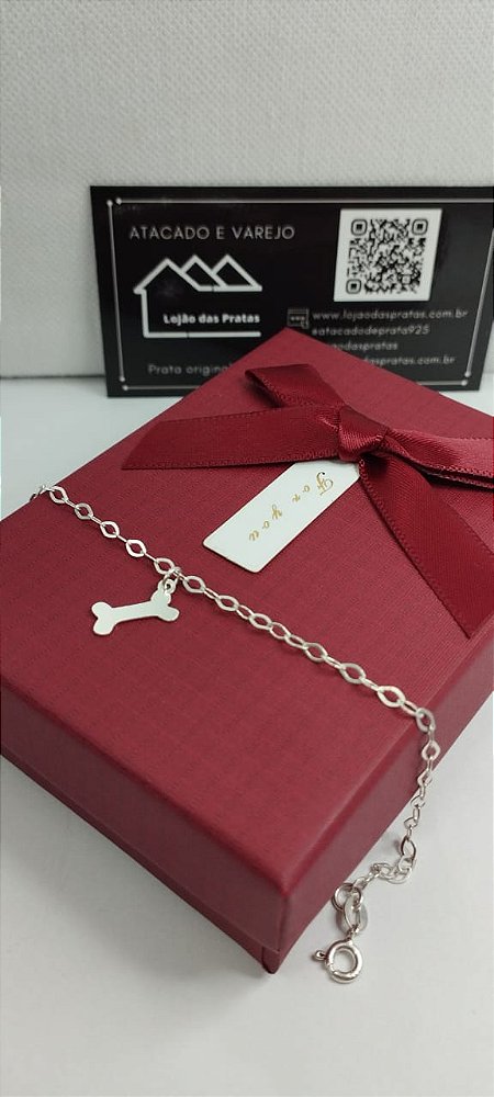 *Pulseira Pet 18cm em prata 925*