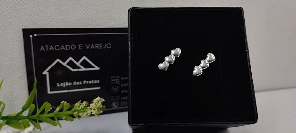 *Brinco ear cuff Coração em prata 925*