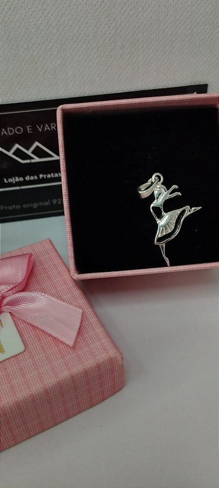 *Pingente bailarina em prata 925*