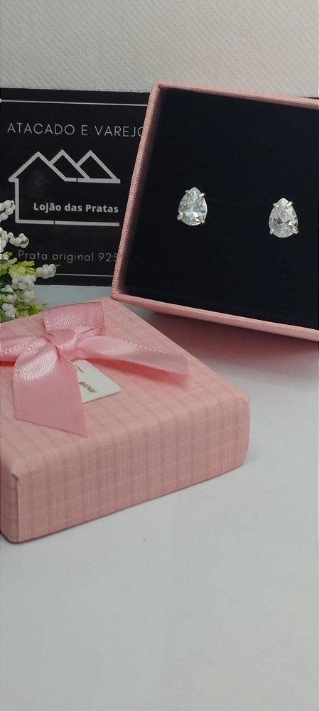 *Brinco Gota prata em prata 925*