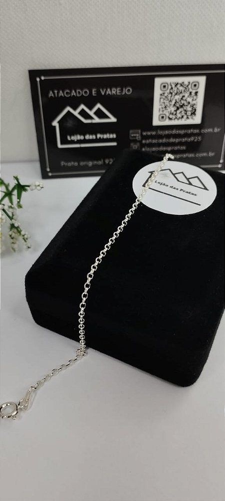 *Pulseira Elo redondo 19cm em prata 925*