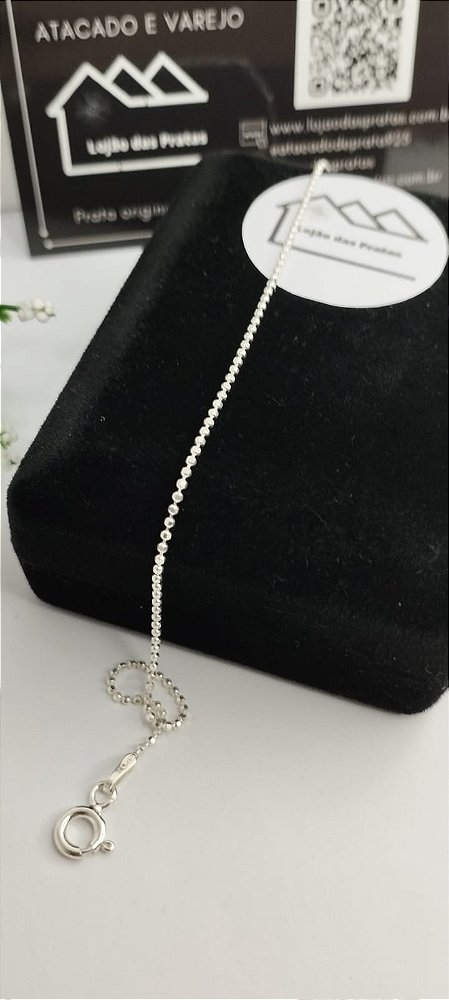 *Pulseira plaquinhas 19cm x1mm em prata 925*