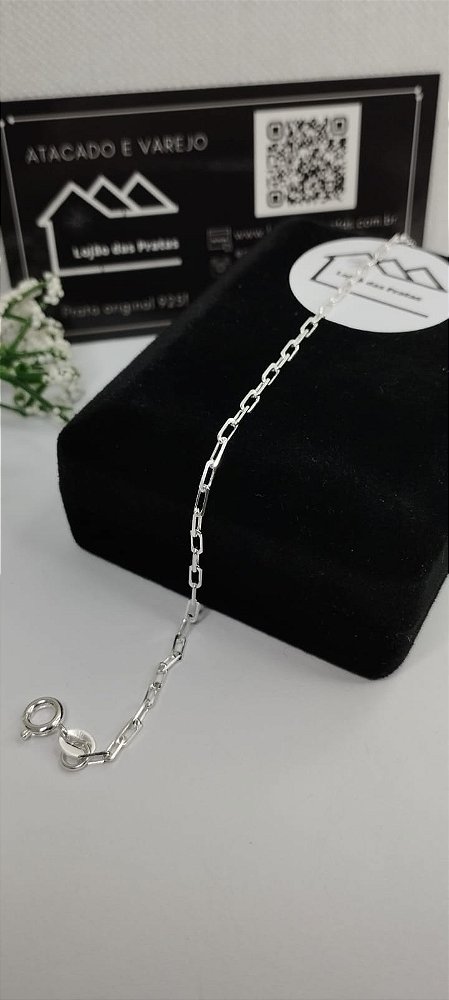 *Pulseira masculina Cartier 20cm x 3mm em prata 925*
